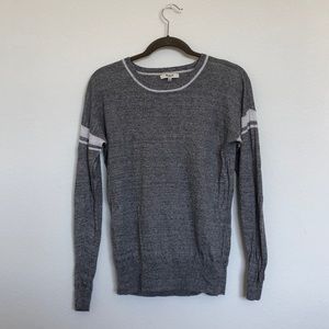 Light weight sweater with stripe detail
